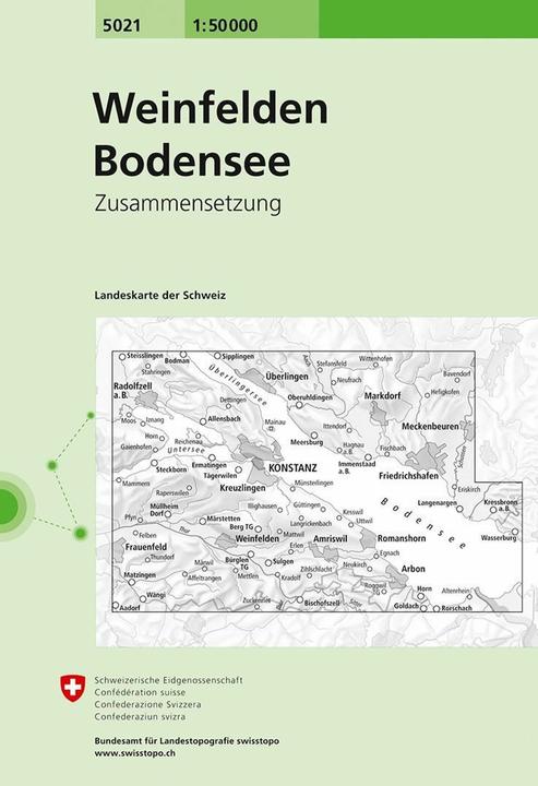 Produktbild Landkarte 5021 Weinfelden-Bodensee 1:50'000
