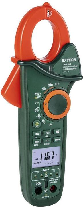 Produktbild Extech EX623A Stromzange digital IR-Thermometer CAT III 600V Anzeige (Counts): 6000 (CAT III 600V)