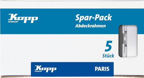 Produktbild Kopp Profi-Pack: 5 Abdeckrahmen Paris, 2-fach