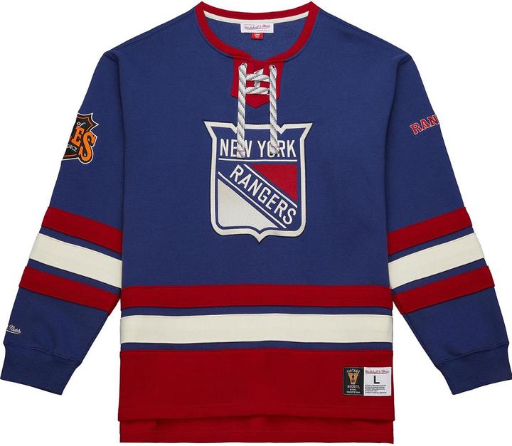 Mitchell & Ness M&N New York Rangers NHL Lace-Up Heritage Hoody - XL (XL)