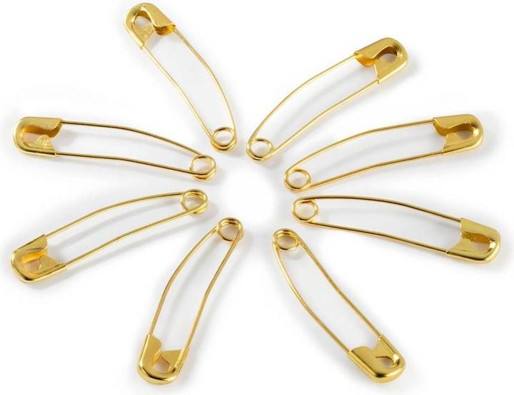 Produktbild Prym Sicherheitsnadeln Messing gebogen, gold Nr. 2, 38 mm, Karte 150 Stk.