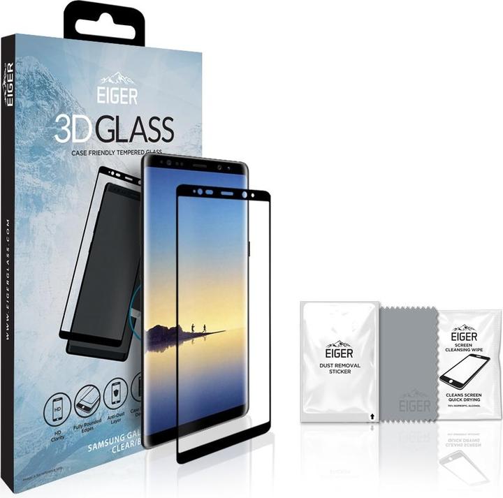 Actual product image Eiger Mountain Glass Clear Edge (1 Piece, Samsung Galaxy Note 8)