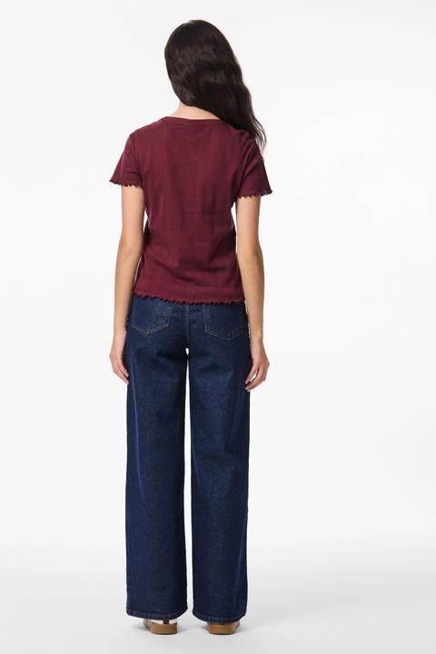 Actual product image Pieces Pcmarie Ss O-Neck Poin Top Jrs Noos Bc (S)