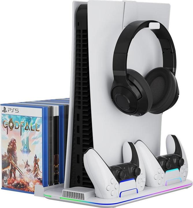 Actual product image Canyon CS-51 - multifiuctional stand for PS5 Slim - with cooling - charging 2 x gamepad - black (Playstation Classic)