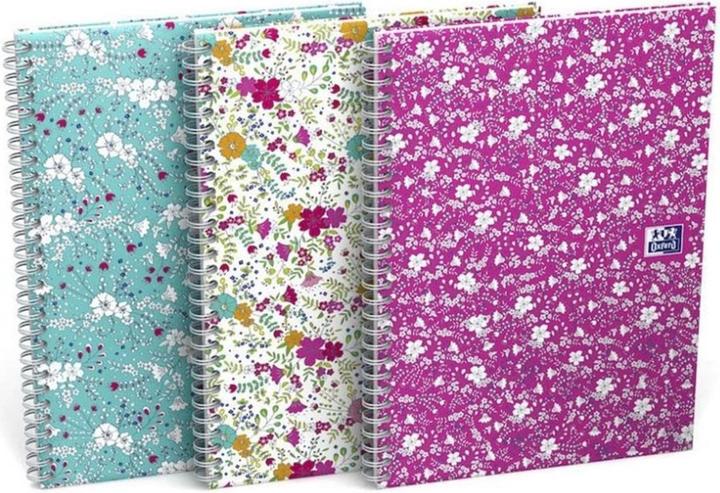 Produktbild Oxford FORME FLORAL - Spiralbuch (A5, Kariert, Harter Einband)