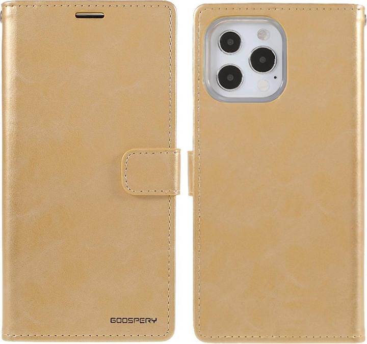 Actual product image iPhone 13 Pro - Blue Moon Leather Case Cover Cards gold (Apple iPhone 13 Pro)