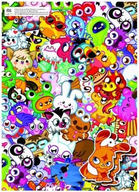 Produktbild Moshi Monsters Figuren GeschenkpapierSet 4erPack Papier (Geschenkpapier, 4 x)