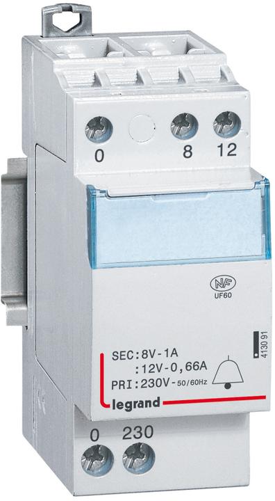 Image du produit Legrand Transformateur de sonnerie Lexic 413091 43 8-12V 0,66/1,0A ancien : 04225