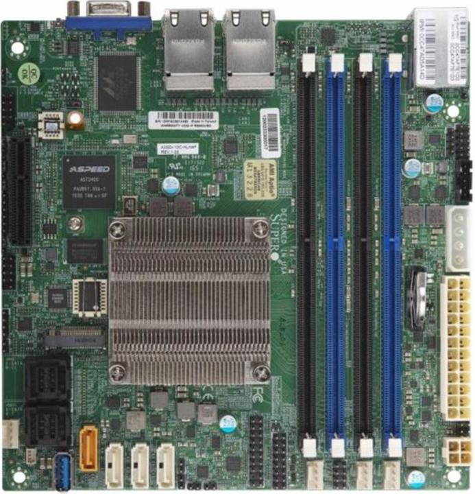 Image du produit Supermicro A2SDi-8C-HLN4F - Carte mère - Mini-ITX (à bord, Mini-ITX)