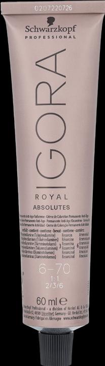 Produktbild Schwarzkopf Professional Igora Royal Absolutes Age Blend (6-70 Dunkelblond Kupfer Natur)