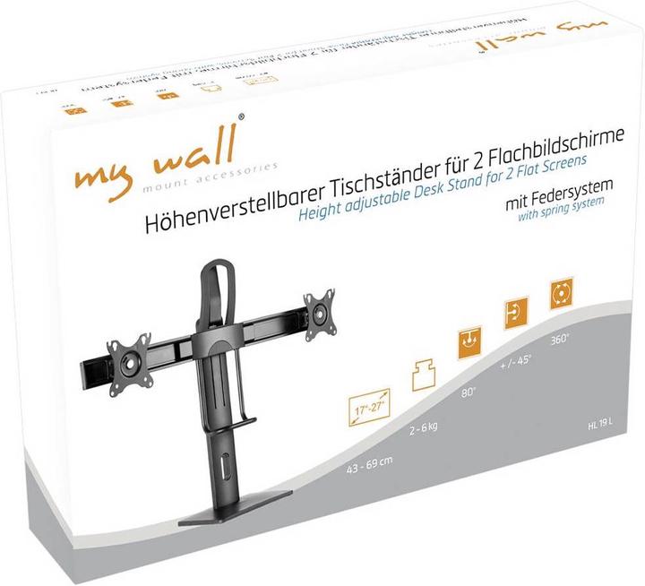 Actual product image myWall Monitor Table Mount Height Adjustable Table Stand With Spring System (Table, 17")