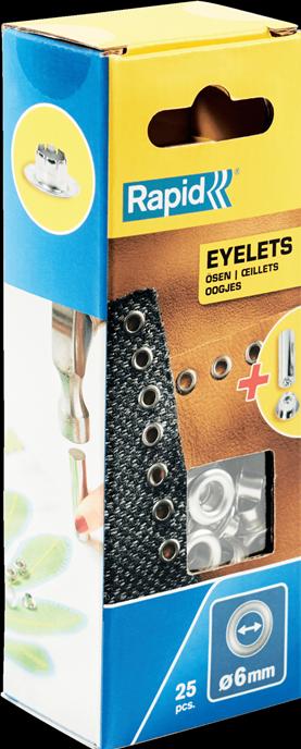 Produktbild Rapid Ösen 6mm 25 Stück + Einschlagwerkzeug