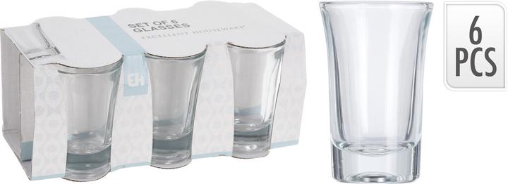 Excellent Houseware Schnapsglas (0.40 dl, 6 x, Schnapsgläser + Shotgläser)