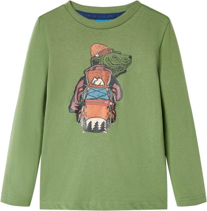 Immagine prodotto VidaXL Camicia da bambino a maniche lunghe light khaki 140,Materiale: 100 (140)