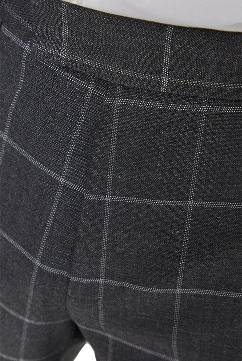 Actual product image Burton Mens Windowpane Check Slim Tailored Suit Trousers (32)