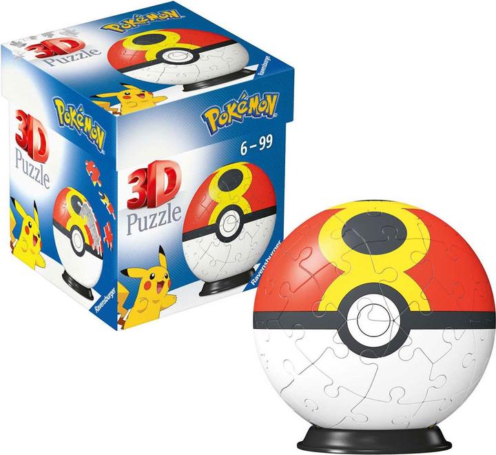 Image du produit Ravensburger 3D Puzzle 11628 - Puzzle Ball Pokémon Pokéballs - Repeat Ball - (EN) Repeat Ball - pour (54 pièces)
