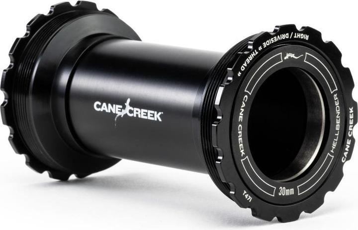 Cane Creek Hellbender 70 T47i bottom bracket, stainless steel, thread fit, 24mm, 68/73mm, black