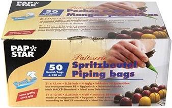 Papstar LDPE-Spritzbeutel "Patisserie", transparent, 130 ml (Spritzbeutel, 130 ml)