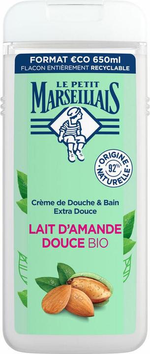 Image du produit Le Petit Marseillais Crème de bain et de douche extra-douce Lait d'amande douce bio 650ml (650 ml)