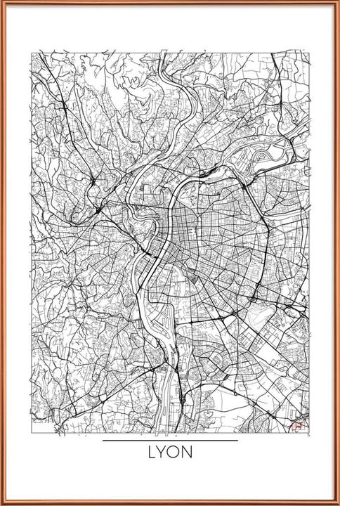 Produktbild Juniqe Lyon Minimal (13 x 18 cm)