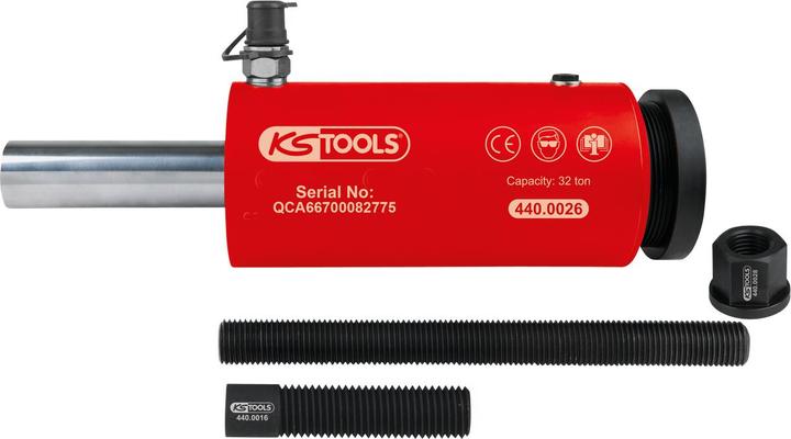 Produktbild KS Tools Druck- und Zug-Hydraulikzylinder-Satz, 32t, 6-tlg