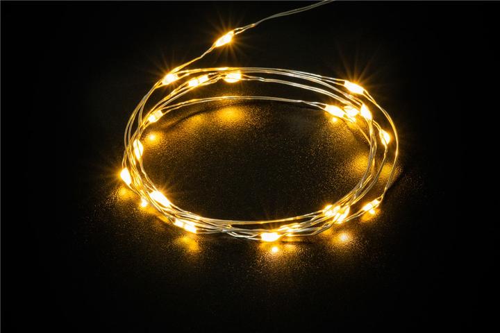 Produktbild Goobay 2x 20er LED-Silberdraht-Lichterkette, inkl. Timer Stimmungsvolle Leuchtdekoration für den Innenbe (1.05 m)