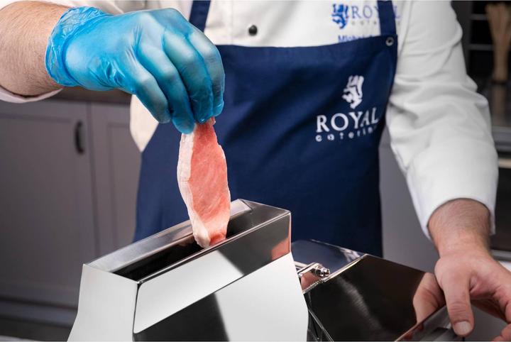 Actual product image Royal Catering Elektrischer Fleischklopfer Gastro Profi Fleischmürber 350 W 75 U/min Edelstahl