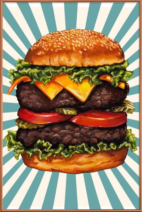 Actual product image Juniqe Double Cheeseburger (13 x 18 cm)