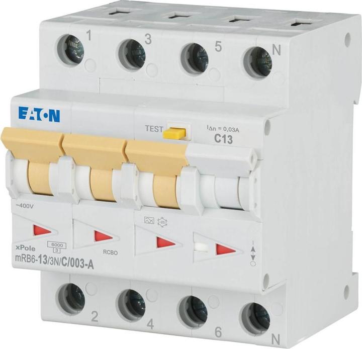 Produktbild Eaton MOE mRB6-13/3N/C/003-A Fi/LS-Schalter 13A C-Char 30mA