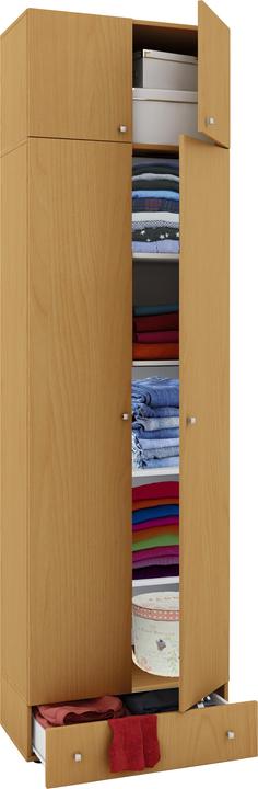 Image du produit VCM Armoire polyvalente en bois série Vandol avec portes battantes (238 x 70 x 40 cm)