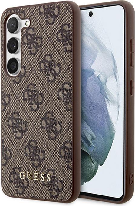 Productafbeelding Guess Hoesje voor S24+ S926 GUHCS24MG4GFBR Hardcase 4G Metalen Goud Logo bruin (Samsung Galaxy S24+)