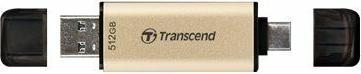 Immagine prodotto Transcend JetFlash 930C chiavetta USB da 512 GB USB Type-A / USB Type-C 3.2 Gen 1 (3.1 Gen 1) Oro (512 GB, USB-A, USB-C)