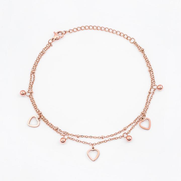 Sensora Jewelry Heart Charm Armband (Edelstahl)
