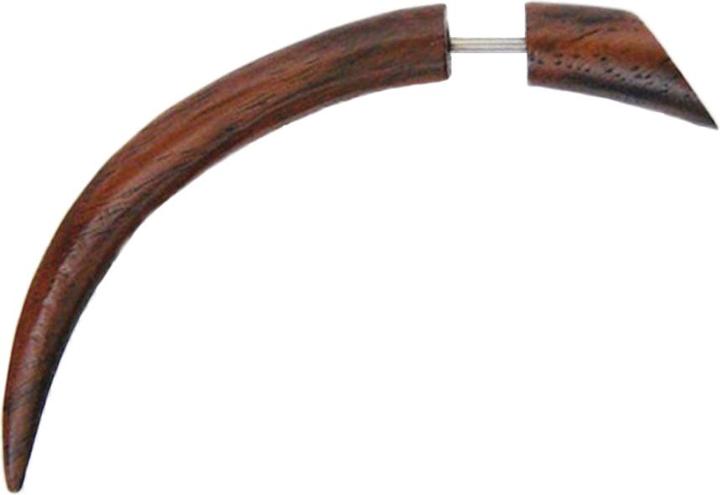 Immagine prodotto Star Piercing Fake Expander gebogen schräg aus Narra Holz (senza ottone, Organico)