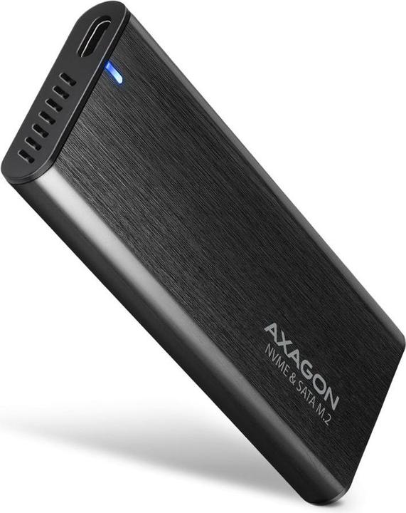 Actual product image Axagon EEM2-SB2 USB-C 3.2 Gen 2, M.2 SSD Enclosure - black (M.2 2260, M.2 2242, M.2 2280)