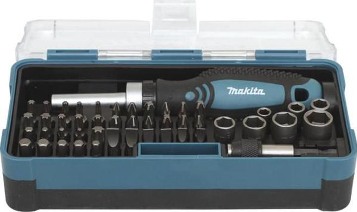 Actual product image Makita Ratchets and Bit set (Hexagon socket TX M10, Hexagon socket TX M15, Hexagon socket TX M20, Hexagon socket TX M30, Cross Phillips PH M1, Cross Phillips PH M2, Cross Pozidriv PZ M1, Cross Pozidriv PZ M2, Cross Phillips PH M3, Hexagon socket TX M40)