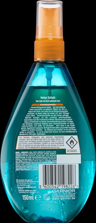Produktbild Garnier Ambre Solaire UV Water (Sonnenspray, SPF 50, 150 ml)