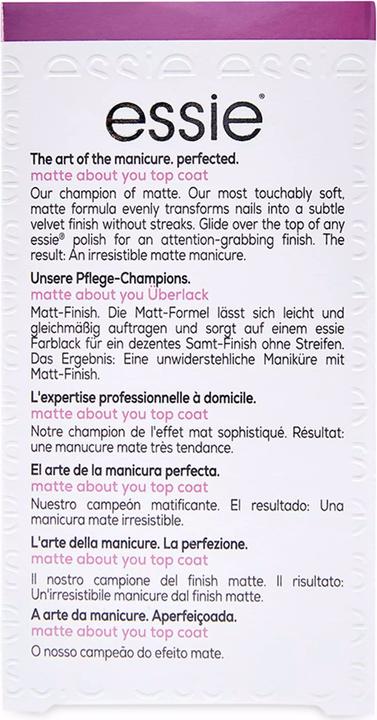 Produktbild Essie Matte about you (Transparent, Top Coat)