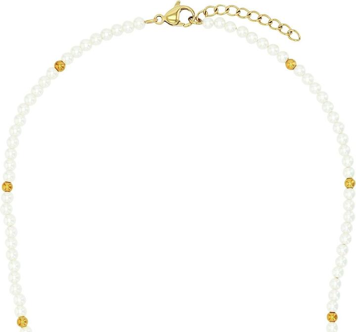 Immagine prodotto Amor Halsschmuck für Damen, Edelstahl, Glasperle | Herz (Acciaio inossidabile)
