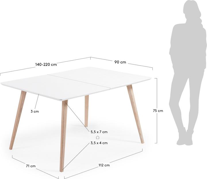 Image du produit Kave Home Eunice (90 x 140 x 75 cm)
