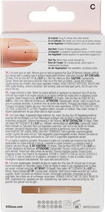 Actual product image KISS Nails - Salon Acrylic Nude Graceful (Artificial nails, Beige)