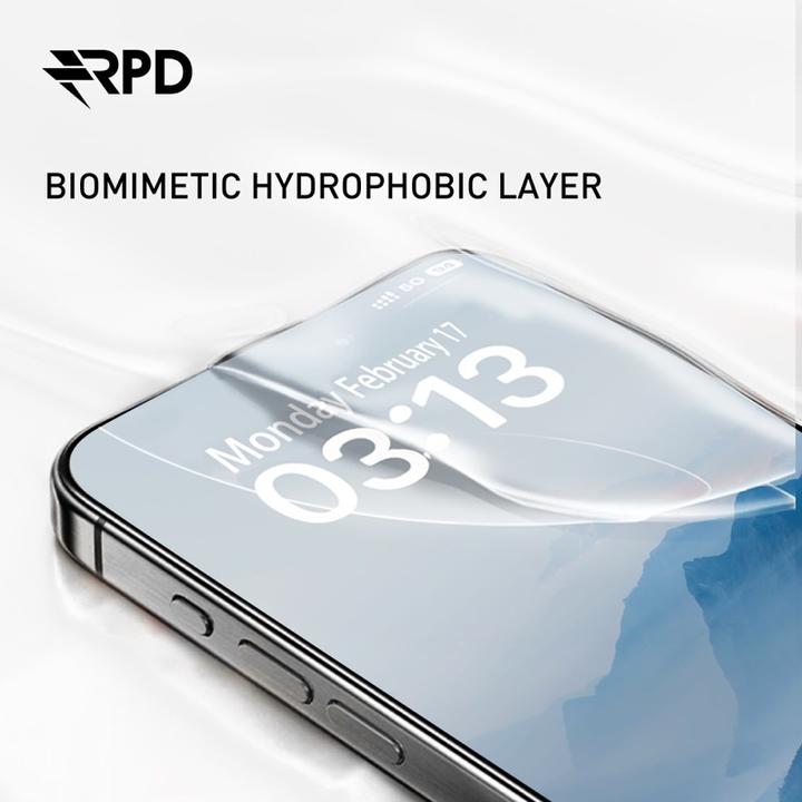 Actual product image RPD iPhone 16 Pro Max - SilkTouch Premium - Edge-to-Edge Tempered Glas / Panzerglas, Privacy (1 Piece, Apple iPhone 16 Pro Max)