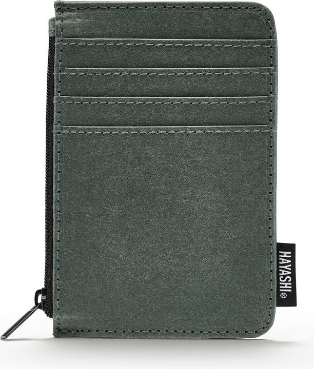 Hayashi-UK Geldtasche mit Reissverschluss, veganes Papier Leder
