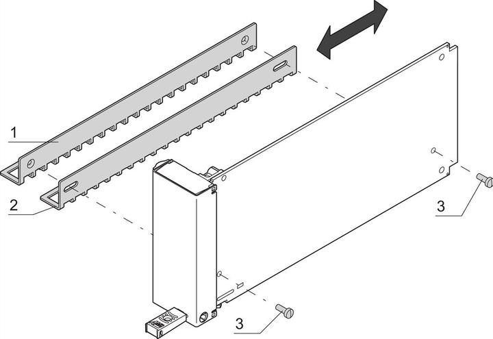 Actual product image Schroff Air baffle for AdvancedMC filler modules - AIR Baffle BLIND MODULE HH 10