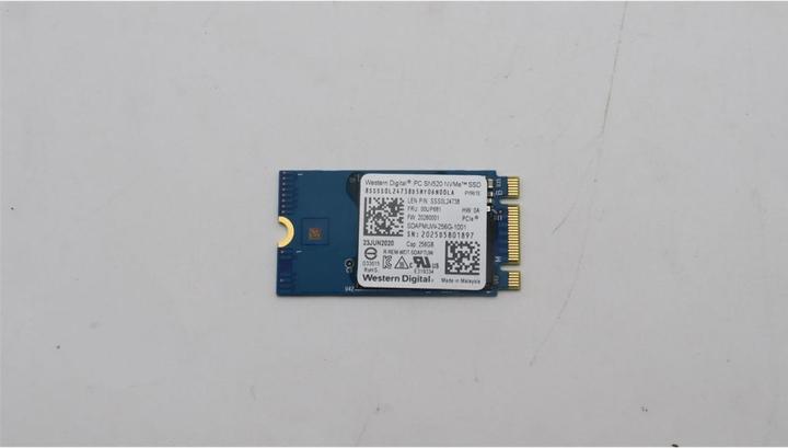 Actual product image Lenovo SSD M.2 PCIe NVMe FRU SSD (256 GB, M.2 2242)