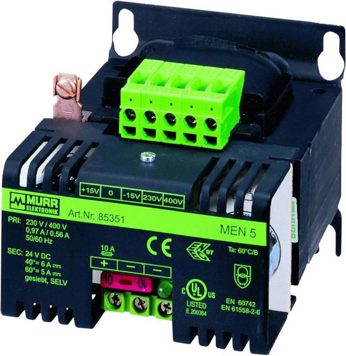 Actual product image Murr Elektronik sal Mains transformer 1 x 230 V/AC, 400 V/AC 24 V/DC 5 A