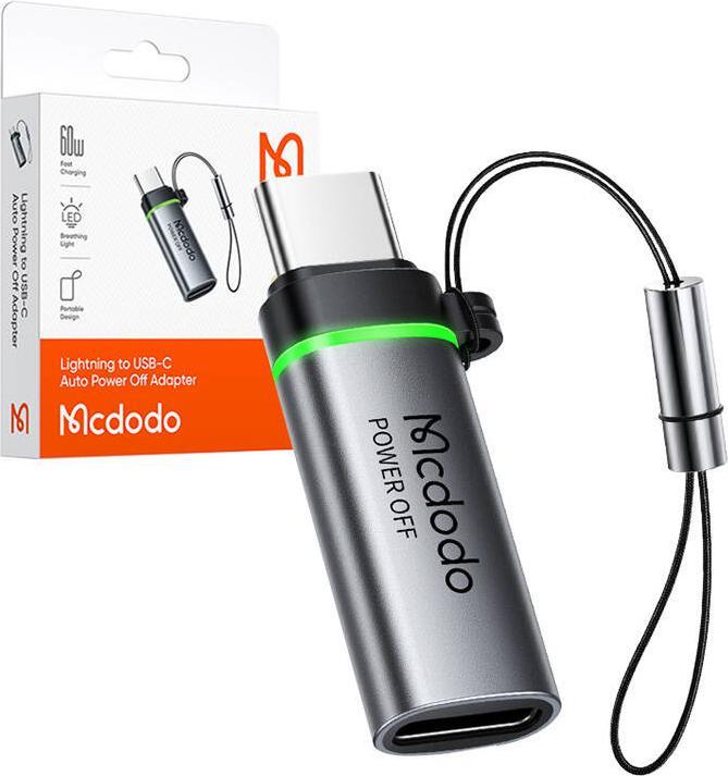 Produktbild Mcdodo Lightning auf USB-C Auto Power Off Adapter (Lightning, USB Typ C)