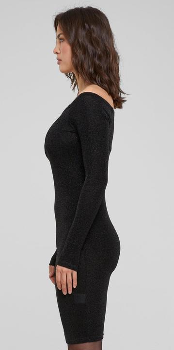 Actual product image Urban Classics Ladies Off Shoulder Longsleeve Glitter Dress - 126795 (XS)