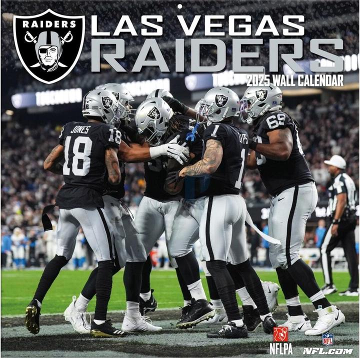 Actual product image NFL - Las Vegas Raiders - 30.5 x 30.5 cm team Wall calendar 2025 (30.5 x 30.5 cm, French, Italian, Spanish, German, English)
