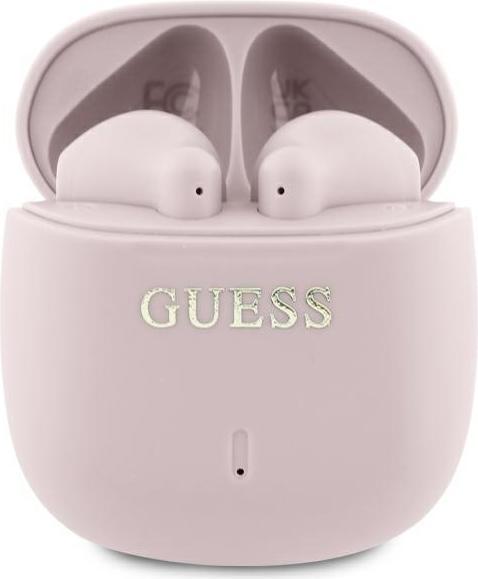 Guess Oreillette Bluetooth GUTWSJ14ESGP TWS + station d'accueil rose/pink Imprimé Classic Logo (ANC, 26 h, Sans fil)
